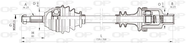 OPEN PARTS Приводной вал DRS6370.00